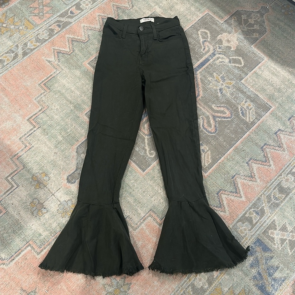 Flared Green Jeans